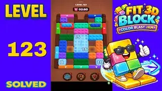 Fit Block 3D &ndash; Level 123 | Walkthrough Fast & Clean Solution