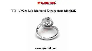 💎 TW 1.092ct Lab Diamond Engagement Ring | 18K White Gold 💍