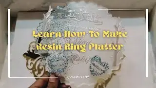 Resin Ring Tray Making for Beginners | Full DIY Nikah & Engagement Platter Tutorial | Silver Sticker