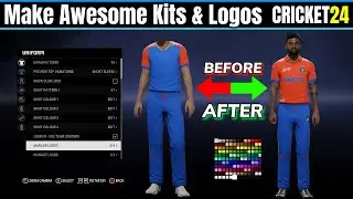 How To Make Kits in Cricket 24 | How to Create Jersey in Cricket 24