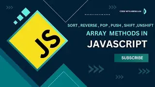 Array methods in javascript | sort , reverse , pop , push , shift , unshift | Javascript #array
