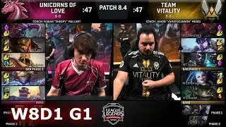 Unicorns of Love vs Vitality | Week 8 Day 1 of S8 EU LCS Spring 2018 | UOL vs VIT W8D1 G1