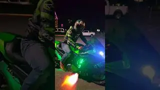 500hp Turbo ZX-14R&mdash;spittin&rsquo; fire, breakin&rsquo; necks, and barely in boost 😈🔥 #ZX14R #BoostedLife #Shorts