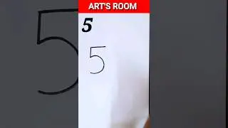 Easy drawing using numbers | Drawing Using Number 5 #shorts #youtubeshorts #artsroom