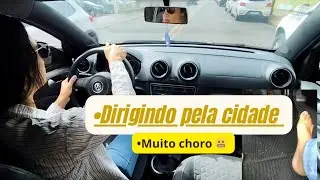 DIRIGINDO PELA CIDADE//TEVE MUITO CHORO #dirigir 