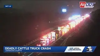 Crash involving cattle truck leaves at least two dead in Johnson County
