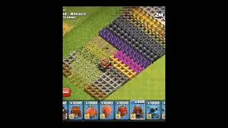 all level Walls vs log launcher #coc #clashofclans #cocshorts #walls #loglauncher
