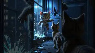 The Evil Toy Hiding in the Closet&rdquo;#cat #cartoon #kitten #cute