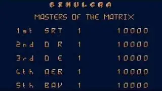 Simulcra - Title screen (Amiga)