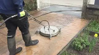 Wow! Pattern Imprint Concrete Cleaning