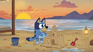 Bluey's Sunset Beach Lofi 🌅 | Relaxing Music for Summer Vibes