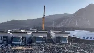 Row after row of hybrid mining trucks&mdash;confidence you can rely on.
