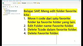 Belajar SAP, Edit Favorite folder
