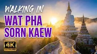 Serene Temple Walk at Wat Pha Sorn Kaew 🌄🛕 | 4K | #ASMR | No Talking | Morning Ambience