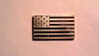 Stars and Stripes Flag Sterling Solid silver Bar