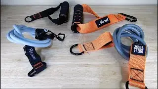 Resistance Bands by HPYGN - 250 lb & 300 lb Sets Compared - Amazon ASIN B0B1V8NKJM & ASIN B09KC335YN