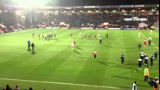 Postmatch handshakes AFC Bournemouth Goldsands Stadium Dean Court vs Fulham 26 Dec 2014