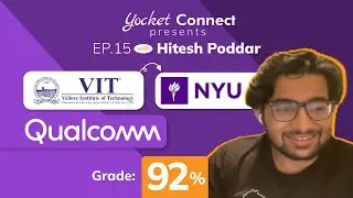 How I got a job at Qualcomm after PhD in USA? | VIT student in NYU Stern | Yocket Connect EP 15