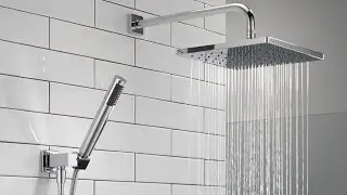 Delta Modern 14 Series Rain Shower System Review &ndash; Squar Chrome Faucet & Trim Kit