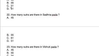 Patanjali Yoga Sutra - important MCQ series for ugc net