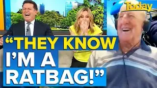 Senior skydiver forgets he’s live on TV | Today Show Australia