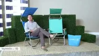 Copa 4 Position Big Tycoon Canopy Beach Chair with FREE Beach Bag - Product Review Video