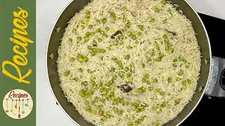 White Matar Pulao Recipe | Simple Peas Pulao Recipe | Vegetable Pulao Recipe