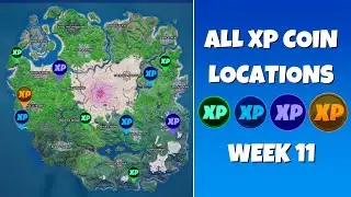 All 10 XP Coins Locations in Fortnite Season 5 Chapter 2 Week 11! (Green, Blue, Purple, and Gold)