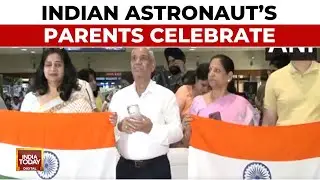 Shubhanshu's Parents Wave Tiranga | Axiom Mission 4 Docks with ISS, Hatch Opening Procedure