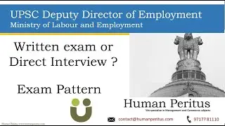 UPSC Deputy Director of Employment exam 2023- Exam Pattern