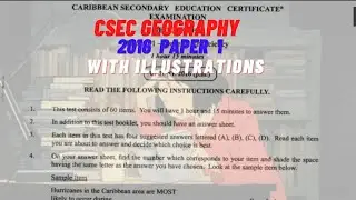2016 CSEC Geography Paper 1 with illustrations
