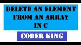 Delete an element from an array
