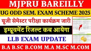 Mjpru exam scheme 2025 | ug pg exam date mjpru 2025 | improvement result mjpru 2025