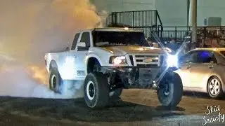 Cars and Trucks doing Donuts at a California Car Meet