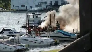 Buffalo small boat harbor fire
