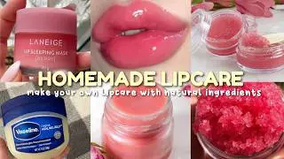 Homemade LIP BALM and LIP SCRUB recipes to get SOFT PINK LIPS (naturally) 💋✨