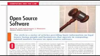 Computing and the Law: Open Source Software
