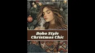 Boho Style Christmas Chic by Luna Harper Adult Coloring Book Flip-Thru
