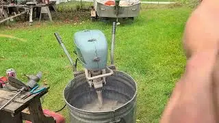 Michigan made Clinton Apache 5hp. outboard motor! #michiganmade #vintage #boatmotor #lakehuron