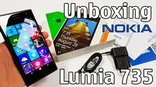 Nokia Lumia 735 Unboxing 4K with all original accessories RM-1038 review