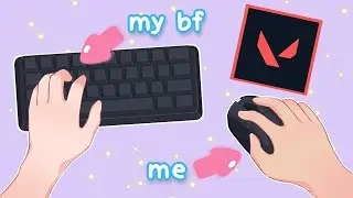 SPLITTING the keyboard + mouse w/ my boyfriend in VALORANT