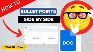 How to Put Bullet Points Side by Side in Google Docs