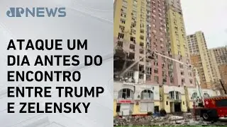 Rússia ataca Kiev com drones, deixa um morto e 32 feridos