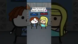 When you BOTH get sheriff & murderer in MM2&hellip; #mm2 #roblox #robloxanimation #murdermystery2