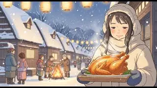 Snowy Village Festival: Roasted Chicken & Warm Winter Life | Ghibli Style Days