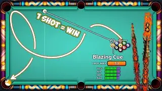 Doing NEW GOLDEN BREAK with BLAZING Cue Level Max ( 1 SHOT = WIN ) Gaming With K - 8 Ball Pool
