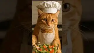the chef cat#ChefCat#CookingKitty#PurrfectChef#CatInTheKitchen#CulinaryCat