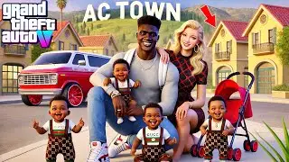 😍👶🏽Franklin, Mia & Quadruplets Family Road Trip To AC Town-GTA 5 Real Life Mod Remastered Season 2
