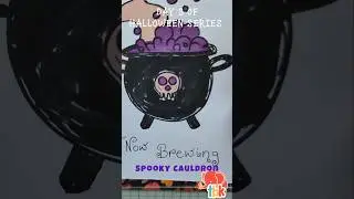 Spooky Cauldron drawing #halloweendrawing #spooky #spookyseason #drawing4kids #cauldron #halloween