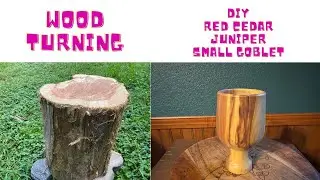 DIY Wood Turning Red Cedar Goblet